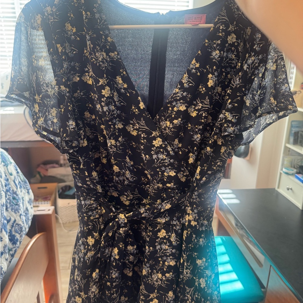 Floral Blue and Yellow Dress